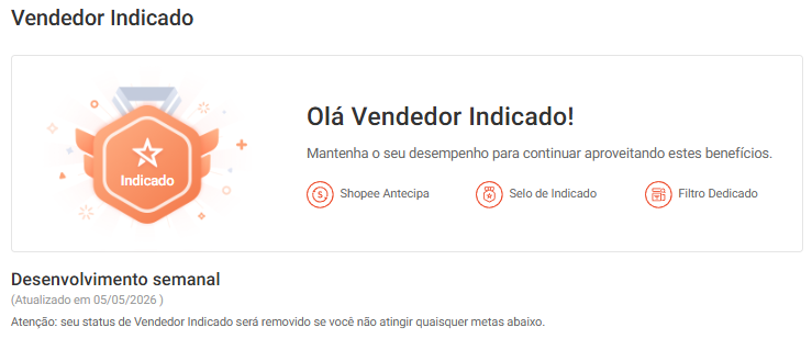 foto mostrando selo de indicado